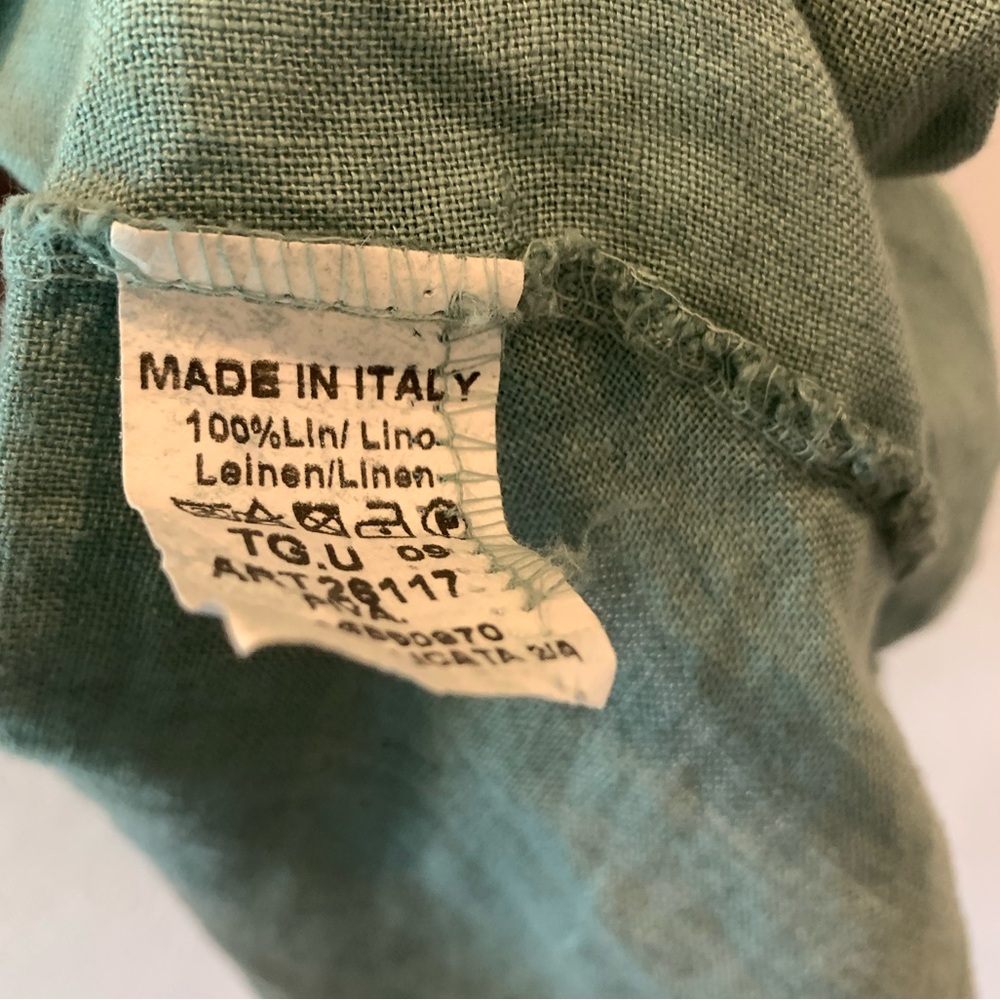 Linen Teal Braided Long Tank Top - Picture 3 of 6